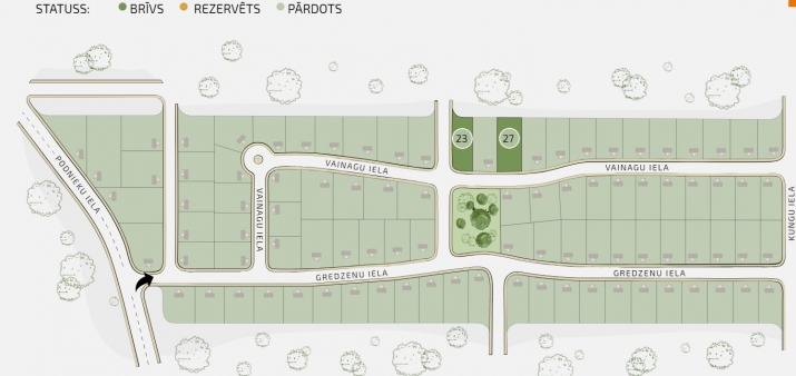 Sludinājumi. Zemes gabals 1435 m2 platībā ciematā \'DAILAS\' Ādažos, kas atrodas tikai 23 km attālumā no Rīgas Cena: 63228 EUR Foto #4