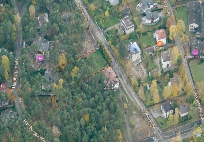 Объявление. Iegādei tiek piedāvāts ekskluzīvs zemes gabals Mežaparkā.  Mazstāvu dzīvojamās apbūves teritorija Цена: 489000 EUR Foto #3