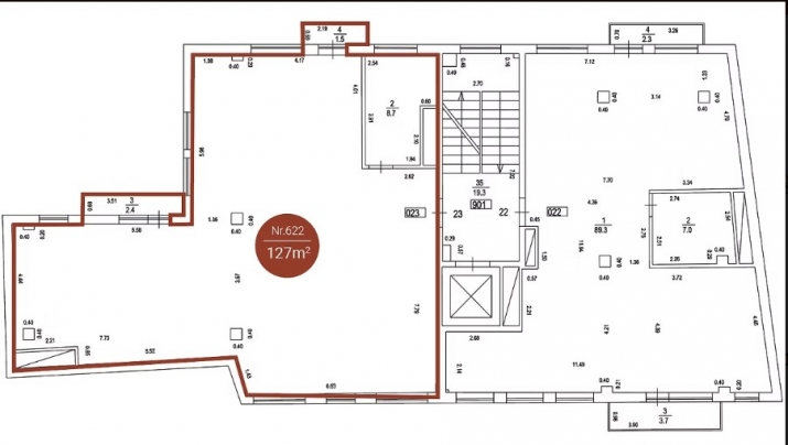 Sludinājumi. Tiek pārdots dzīvoklis kompleksā Upīša galerija, pagalma māja, 6.stāvs, 127 m2.   Ēka būvēta Cena: 215900 EUR Foto #2