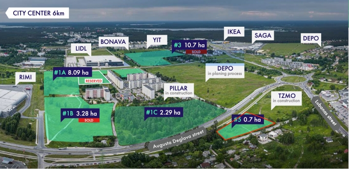 Sludinājumi. Iegādei tiek piedāvāts zemes gabals vienā no straujāk augošajām vietām Rīgā.  Zemesgabals atrodās Cena: 658440 EUR Foto #1