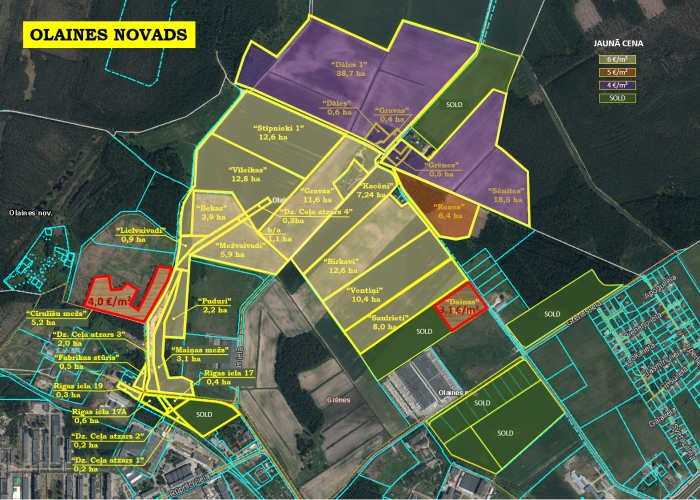Sludinājumi. Ražošanas zeme ar asfaltētu piebraucamo ceļu.  Rūpnieciskās apbūve teritorija (R1).  Atļautā Cena: 208000 EUR Foto #2