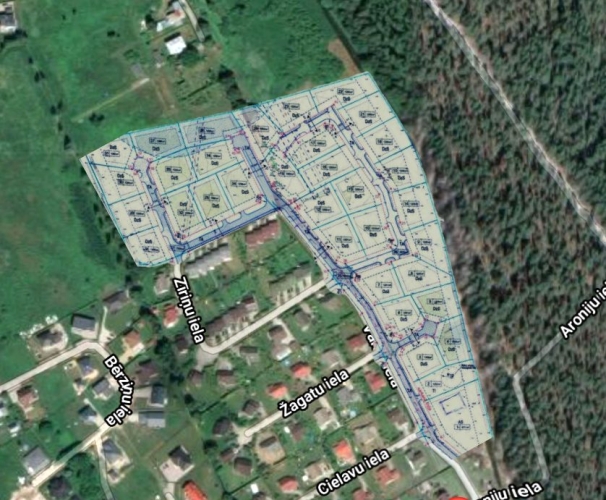 Объявление. Участок земли с детальным планом развития посёлка в Дрейлини на продажу  Площадь: 53700 м Цена: 330000 EUR Foto #8