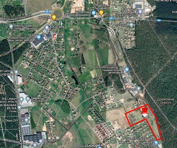 Объявление. Участок земли с детальным планом развития посёлка в Дрейлини на продажу  Площадь: 53700 м Цена: 330000 EUR Foto #9