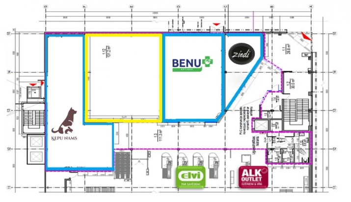 Sludinājumi. Veikala telpas Elvi tirdzniecības centrā.  - Telpa izbūvēta no jauna, neviens nomnieks tur nav Cena: 1850 EUR/mēn Foto #7
