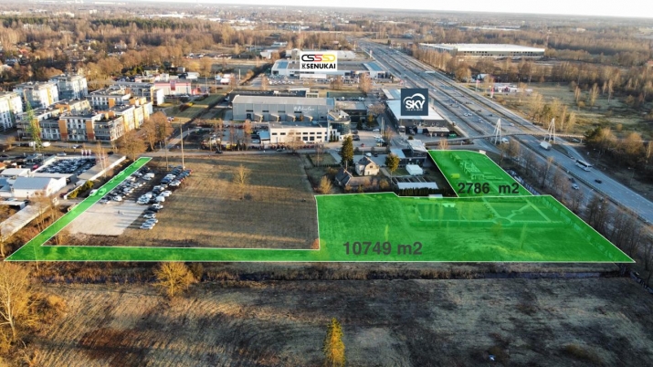 Объявление. A land plot located along Kārļa Ulmaņa gatve, at the intersection with Gramzdas Street. Currently, Цена: 1.1e+06 EUR Foto #1