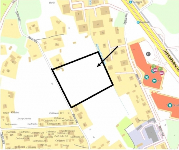 Sludinājumi. Zeme 18 privātmāju ciematam ar detālplānojumu.  Pārdota tiek 1/2 no šī zemes gabala (13 242,5 kvm) Cena: 397275 EUR Foto #5