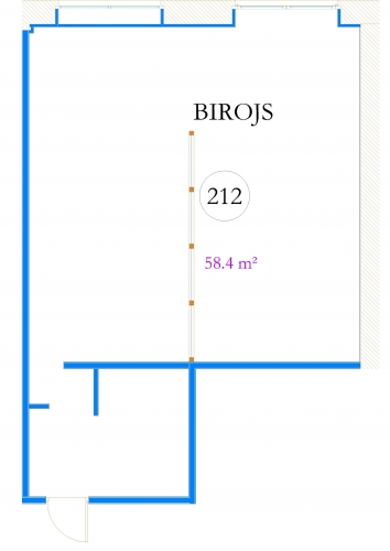 Sludinājumi. Birojs Valdemāra pasāžā.  Atvērts plānojums. Divas durvis ar izeju no vienas puses uz koridoru, no Cena: 496 EUR/mēn Foto #5