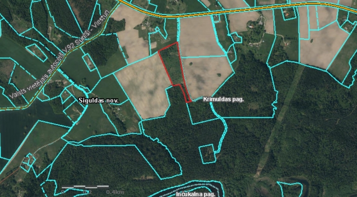 Sludinājumi. Skaists zemes gabals vienas saimniecības būvniecībai pie Krimuldas baznīcas.  Zemi dēļ gāzes Cena: 51000 EUR Foto #7