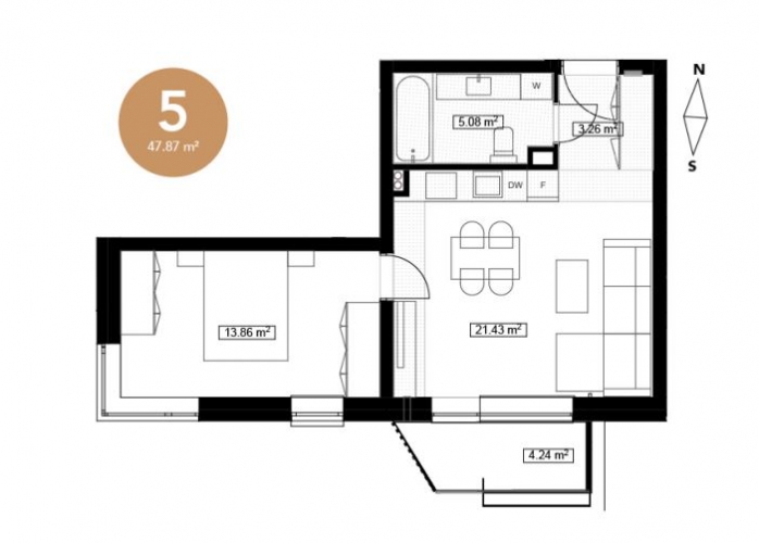 Sludinājumi. Iegādei pieejams 2-istabu dzīvokli jaunajā projektā \'Parka Kvartāls\'.  + A klases Cena: 128450 EUR Foto #8