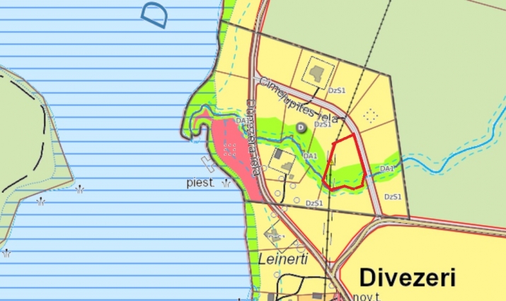 Sludinājumi. Pārdod apbūves gabalu Divezeros ar piekļuvi ezeram.  Savrupmāju dzīvojamās apbūves teritorija. 200 Cena: 39900 EUR Foto #3