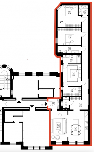 Sludinājumi. Elegants dzīvoklis \'Šefela namā\', Baznīcas ielā 5.  Aicinām Jūs kļūt par daļu no Rīgas arhitektūras Cena: 351750 EUR Foto #2