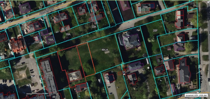 Sludinājumi. Zeme ar būvprojektu četru stāvu ēkas būvniecībai.  Divi zemes gabali:  1. 01001212262 - 1462m2 2. Cena: 195000 EUR Foto #2