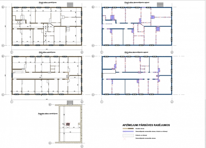 Объявление. Имущество с проектом реновации, Бривибас 140, центр Риги  Планировка:  9x 2-комнатных квартиры Цена: 159500 EUR Foto #4