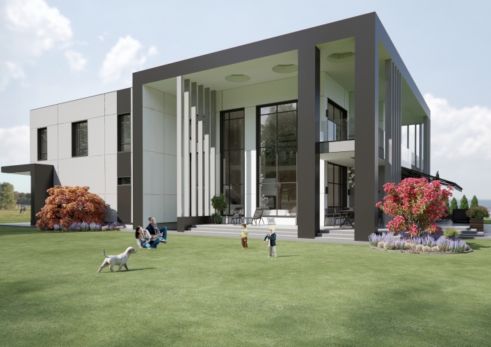 Объявление. Идеальной формы земельный участок в Межапарке с согласованным проектом для строительства частного Цена: 350000 EUR Foto #4