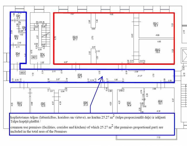 Sludinājumi. Birojs pie Vecrīgas renovētā ēkā.  + Koplietošanas virtuve un tualete gaitenī. + Ventilācija. + 2 Cena: 1320 EUR/mēn Foto #9