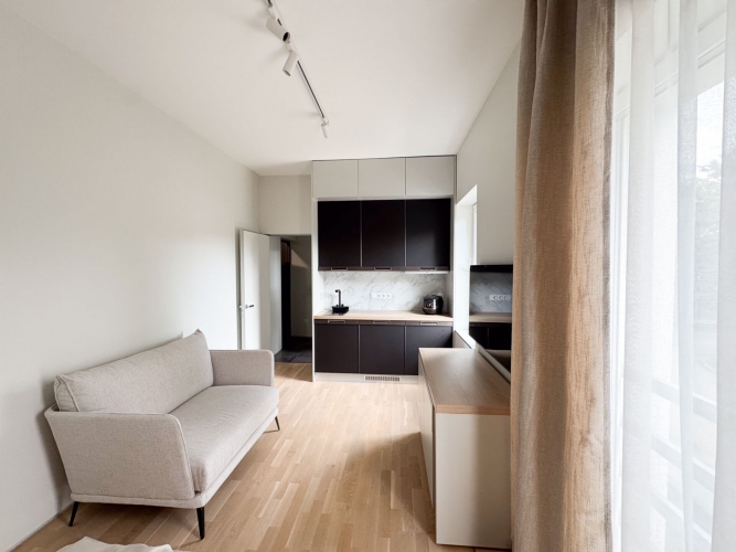 Sludinājumi. Jauns Studio tipa dzīvoklis Ziepniekkalnā.  Piedāvājumā mēbelēts dzīvoklis ar pilnu, kvalitatīvu Cena: 59000 EUR Foto #1