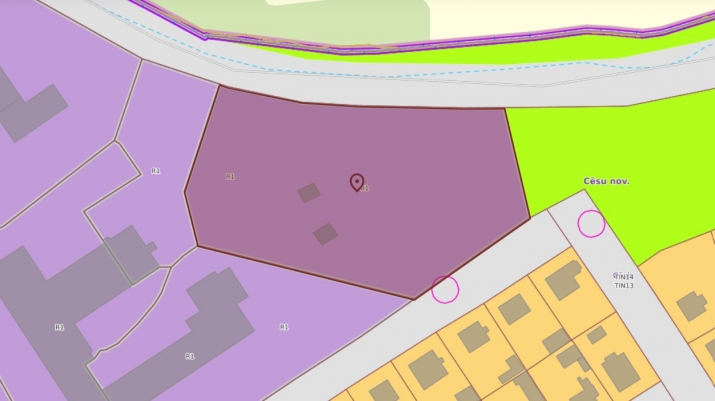 Sludinājumi. Piedāvājumā perspektīvs rūpnieciskās apbūves zemesgabals Cēsīs!  Zemesgabals ar kopējo platību Cena: 150000 EUR Foto #5