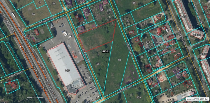 Объявление. Участок земли возле улицы Карля Улманя  + Участок земли площадью 5518 м в зоне смешанной Цена: 249990 EUR Foto #1