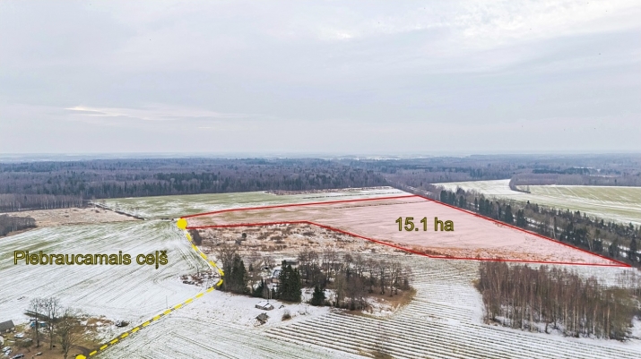 Sludinājumi. Pārdod lauksaimniecības zemi Danči un Stirnāres Jumpravas pagastā, Lielvārdes novadā.  Zemes Cena: 150000 EUR Foto #1