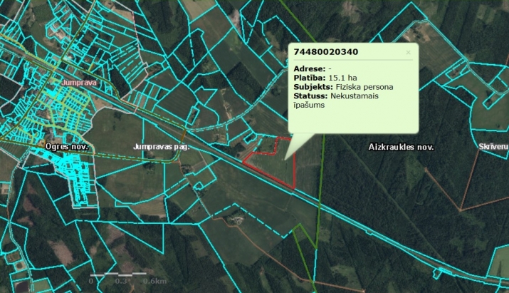 Sludinājumi. Pārdod lauksaimniecības zemi Danči un Stirnāres Jumpravas pagastā, Lielvārdes novadā.  Zemes Cena: 150000 EUR Foto #9