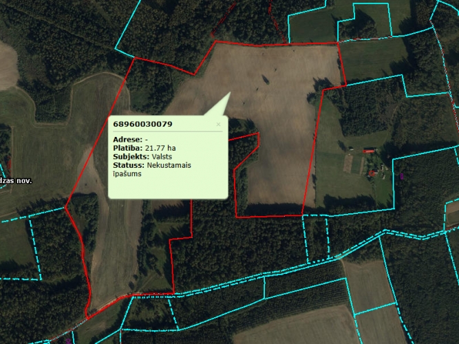 Sludinājumi. Iegādei pieejama piecu zemes gabalu pakete.  Kadastra apzīmējumi: 1. 6896 003 0073 (5,03 ha); 2. Cena: 95460 EUR Foto #4