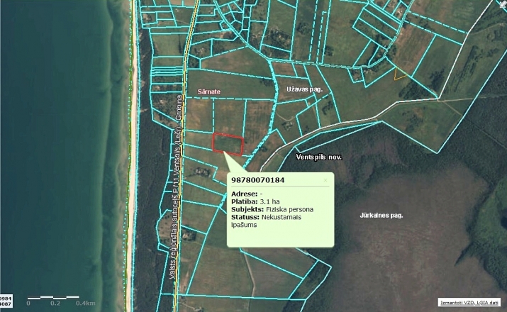 Sludinājumi. Pārdod lauksaimniecības zemi Ziemeļblāzmas, Užavas pagastā., Ventspils novadā.  Zemes vienības Cena: 36000 EUR Foto #9