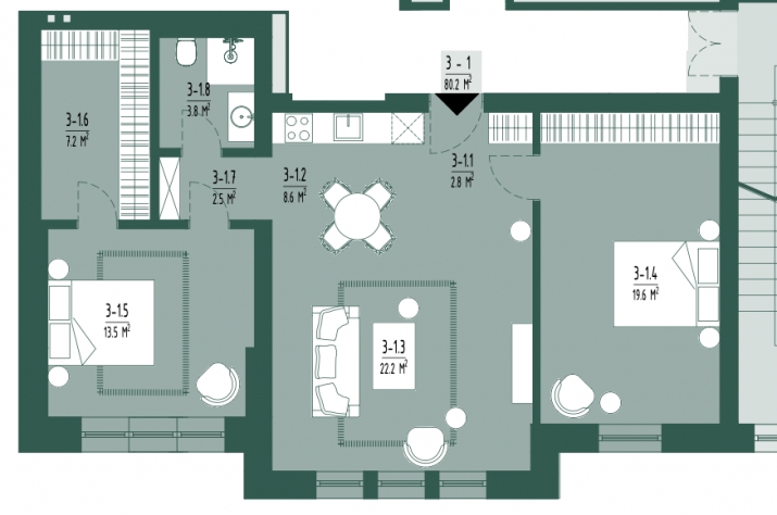 Sludinājumi. Elegants dzīvoklis \'Šefela namā\', Baznīcas ielā 5.  Aicinām Jūs kļūt par daļu no Rīgas arhitektūras Cena: 232580 EUR Foto #3