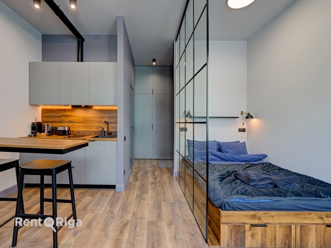 Sludinājumi. Investīciju iespēja Rīgas centrā  pilnībā aprīkots studio tipa dzīvoklis ar dizainu, kas pārdomāts Cena: 100000 EUR Foto #1