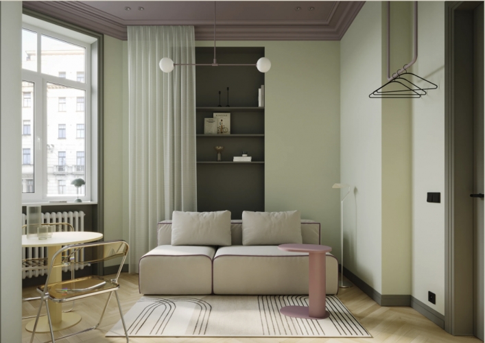 Sludinājumi. Premium klases studio dzīvoklis Rīgas vēsturiskajā centrā  Baznīcas ielā 5, Šefela namā.  Dzīvokļa Cena: 49980 EUR Foto #1