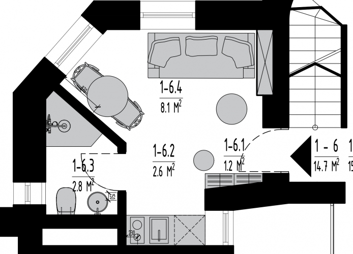 Sludinājumi. Premium klases studio dzīvoklis Rīgas vēsturiskajā centrā  Baznīcas ielā 5, Šefela namā.  Dzīvokļa Cena: 49980 EUR Foto #2