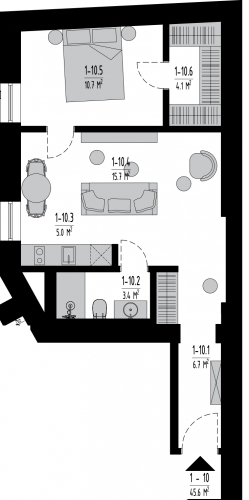Sludinājumi. Premium klases 2-istabu dzīvoklis Rīgas vēsturiskajā centrā  Baznīcas ielā 5, Šefela namā.  Cena: 143412 EUR Foto #2