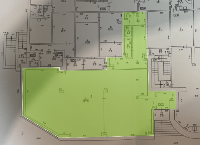 Sludinājumi. Tirdzniecības telpas Pļavniekos.  + 1. stāvs; + Platība sastāv no tirdzniecības zāles, palīgtelpas Cena: 860 EUR/mēn Foto #9