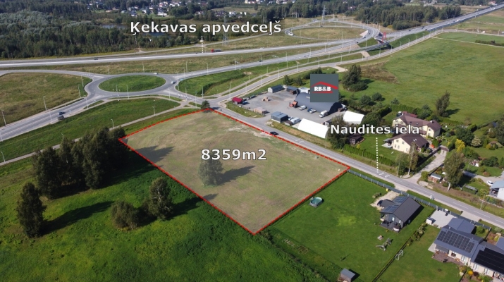 Объявление. Участок на фасаде Кекавской объездной дороги  в Катлакалнсе!  Участок правильной формы, общей Цена: 376200 EUR Foto #1