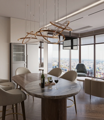 Sludinājumi. Tiek izīrēts īsts penthouse dzīvoklis jaunajā projektā Filozofu Rezidences ar gandrīz 360 Cena: 3500 EUR/mēn Foto #2