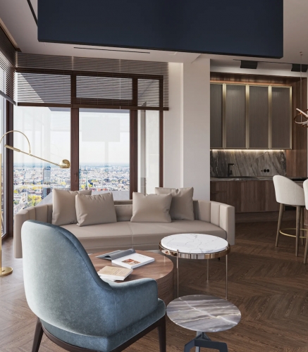Sludinājumi. Tiek izīrēts īsts penthouse dzīvoklis jaunajā projektā Filozofu Rezidences ar gandrīz 360 Cena: 3500 EUR/mēn Foto #3