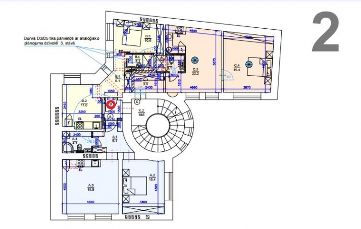 Sludinājumi. Tiek pārdots elegants dzīvoklis pilnībā renovētā vēsturiskā ēkā. Dzīvoklis pārdodas ar kvalitatīvu Cena: 102050 EUR Foto #6