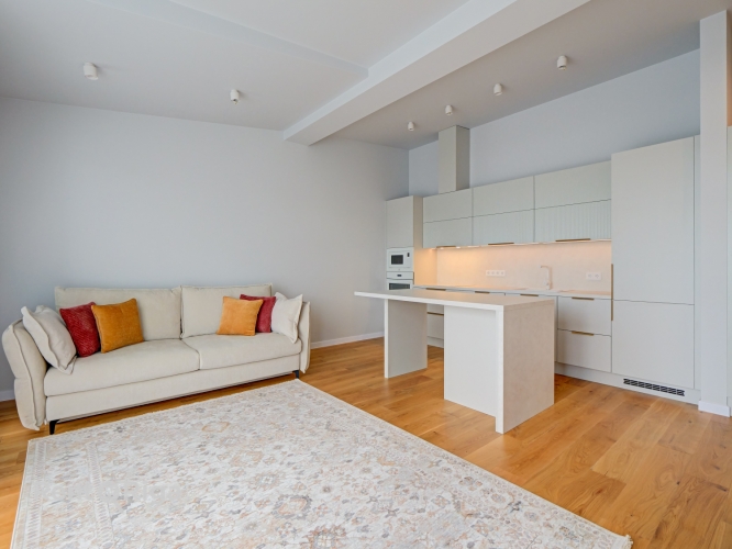 Sludinājumi. Ekskluzīvs jaunā projekta dzīvoklis ar balkonu, garderobi un privātu autostāvvietu.  No septembra Cena: 1100 EUR/mēn Foto #3