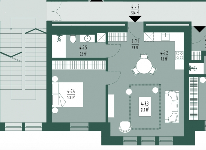 Sludinājumi. Premium klases 2-istabu dzīvoklis Rīgas vēsturiskajā centrā  Baznīcas ielā 5, Šefela namā.  Cena: 164480 EUR Foto #3