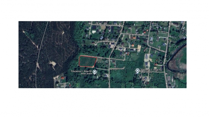 Sludinājumi. Zemes gabals Trīsciemā - savrupmāju apbūves teritorija (DzS1).   Atļautie izmantošanas veidi:  Cena: 33448 EUR Foto #9