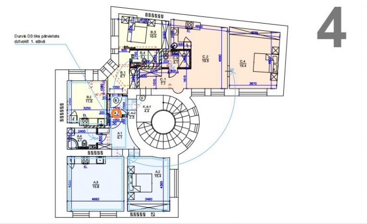Sludinājumi. Tiek pārdots elegants dzīvoklis pilnībā renovētā vēsturiskā ēkā. Dzīvoklis pārdodas ar kvalitatīvu Cena: 147550 EUR Foto #7