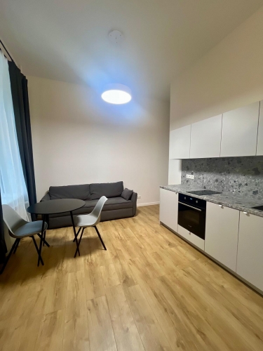 Sludinājumi. Ilgtermiņa īrei pieejams mūsdienīgs un līdz detaļām pārdomāts studio tipa dzīvoklis Skolas ielā 13 Cena: 510 EUR/mēn Foto #2