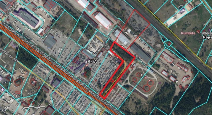 Объявление. Zemes gabals (R zona) Latgales ielā.  + Intensīva auto plūsma; + piebraukšana no Maskavas ielas; + Цена: 2.3485e+06 EUR Foto #9