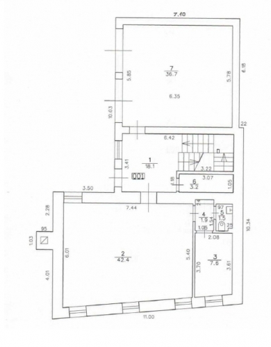 Sludinājumi. Telpas renovētā fasādes ēkā ar autostāvvietu.  Veikals: Kopā 53,4 kvm - 7 eur/m2 - Tirdzniecibas Cena: 374 EUR/mēn Foto #6