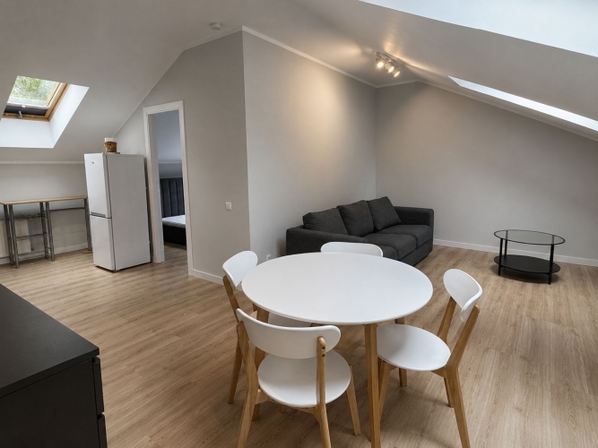 Sludinājumi. Plašs 2-istabu mansarda dzīvoklis Rīgas aktīvajā centrā.  Izīrē elegantu un mājīgu dzīvokli Cena: 560 EUR/mēn Foto #5